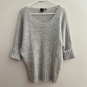 BLUE Saks Fifth Avenue Alpaca Blend Sweater Lightweight Dolman Sleeve Womens S